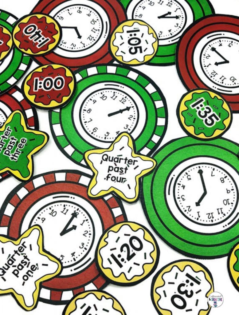 Christmas Cookie Time is a fun center for students to practice matching digital and analog clocks. 