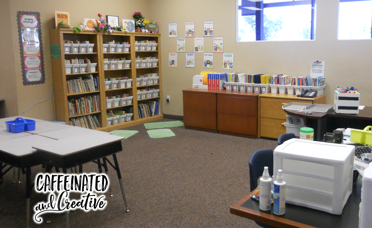 Use ice bins and drawers for an organized classroom.