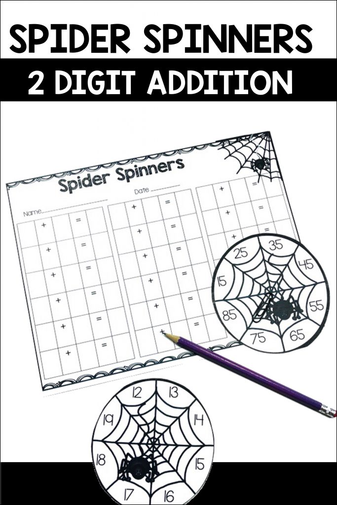 Spider Spinners is a fun and quick game for students to practice their 2 digit addition. This comes with 8 different spinners and a recording sheet!