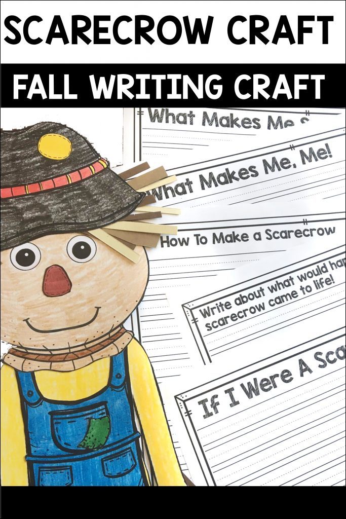 Scarecrow Craft and Writing is a fun and cute way for students to get into the fall mode! Using either white paper or colored paper, a cute Scarecrow will come to life!