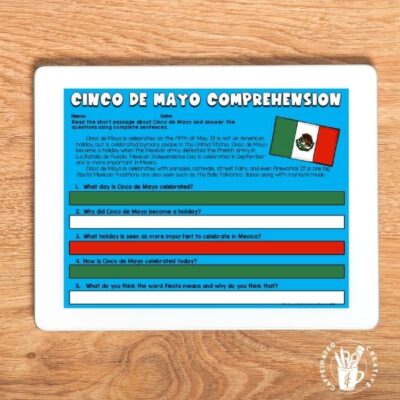 Have students learn about Cinco de Mayo with this short passage and comprehension questions! How to Survive the Spring Holidays As A Teacher