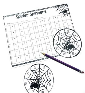 Spider Spinners is a fun and quick game for students to practice their 2 digit addition. This comes with 8 different spinners and a recording sheet!