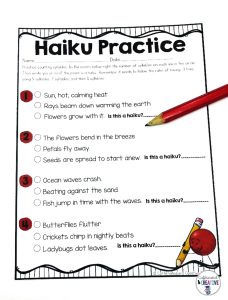 Have students practice writing a haiku with this fun activity!
