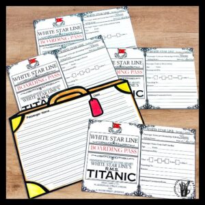 Titanic passenger tickets.