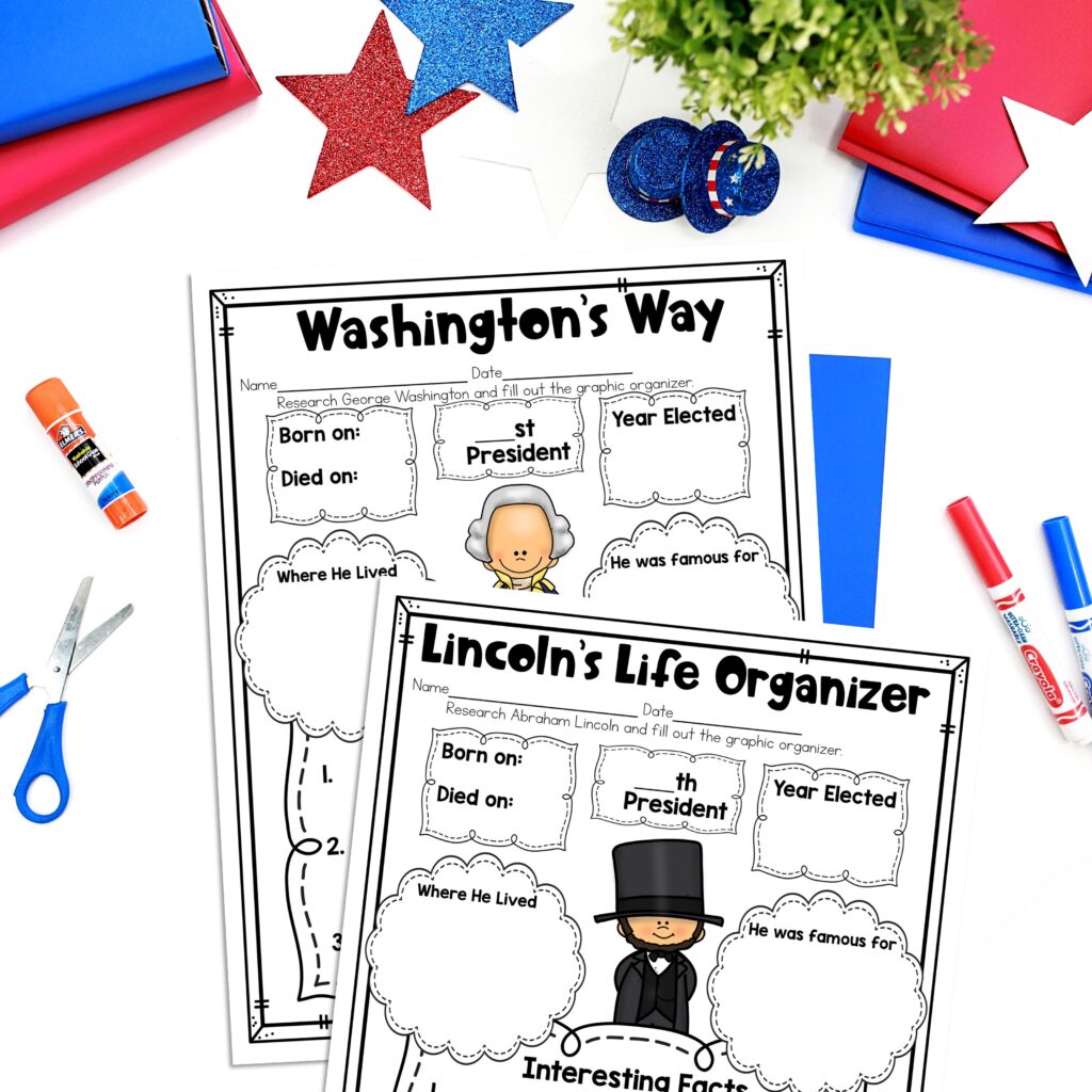 President's Day research can be more fun with these graphic organizers!