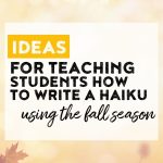 Learn how to use the senses of fall/autumn to teach students how to write a haiku. By the end of this activity, you'll have a beautiful fall display!