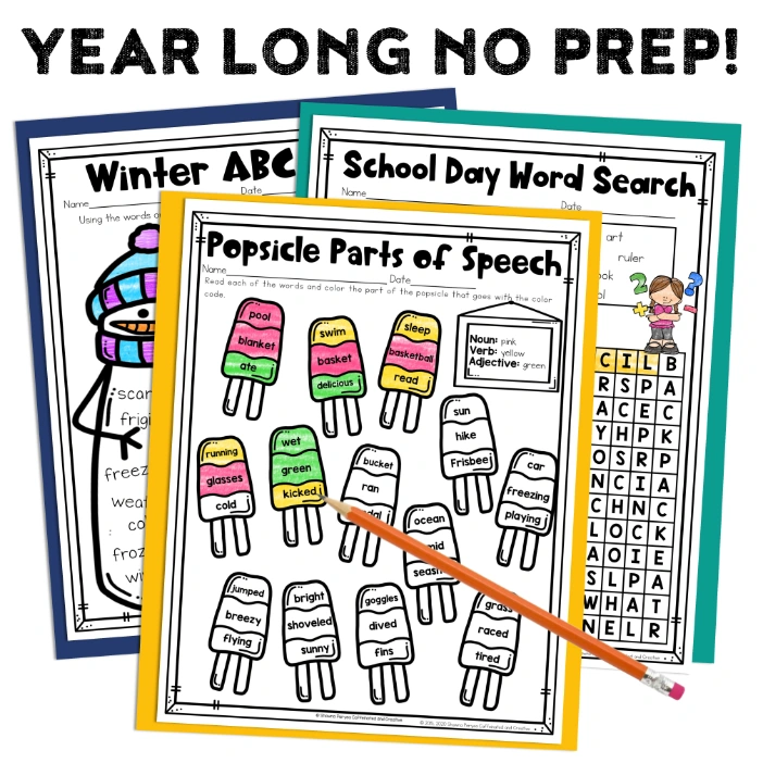 If you are looking for no prep printables for the entire year, look no further! Your second grade students will be able to practice many concepts in math and language arts. With over 470 pages of activities/worksheets tailored towards second grade standards you wil be set for winter, spring, summer, and fall! Cover tons of holidays all while having fun and engaging lessons for so many concepts! These activities can be used for morning work, homework, sub plans, review, and much more!