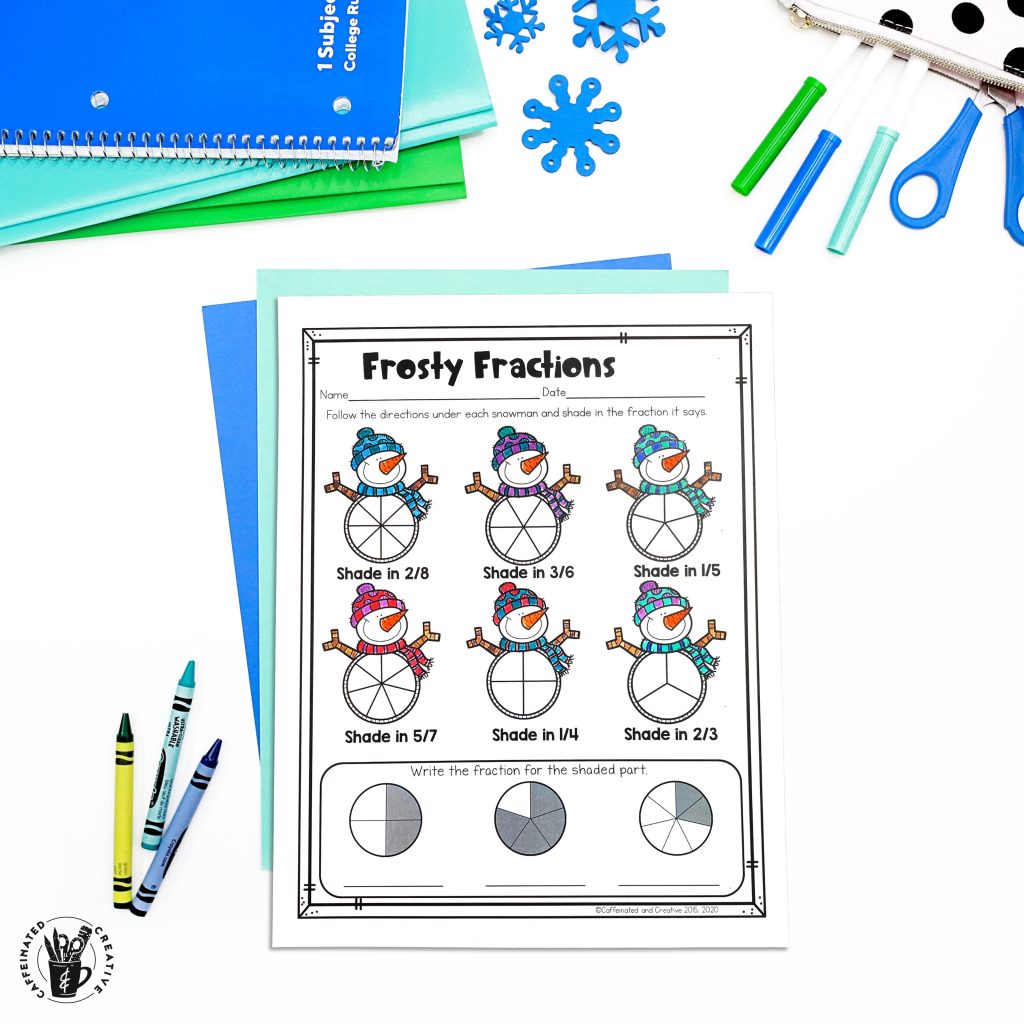 Students will have fun practicing fractions with Frosty Fractions.