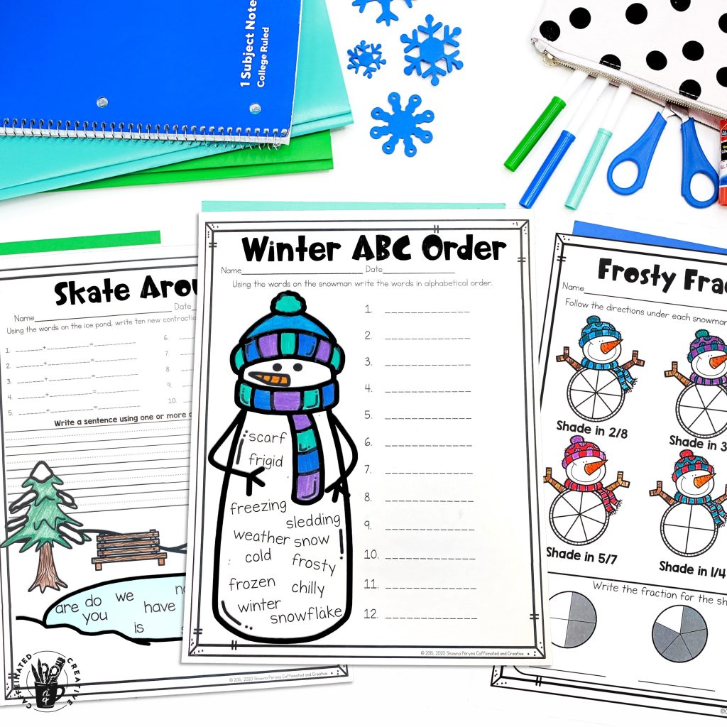 Are you in the need of a fun way to teach several literacy and math concepts during the winter season?! Well, look no further! This bundle is full of digital and printable literacy and math activities that cover tons of concepts including parts of speech, time, blends, complete sentences, two-digit addition, reading comprehension, and much more and in a fun winter theme!