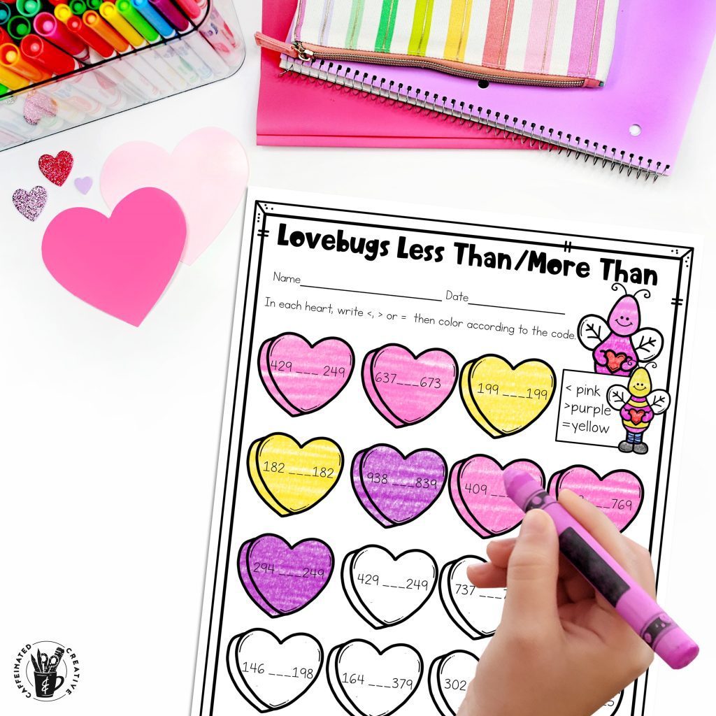Lovebugs Less Than/More Than is a great way for students to practice greater than, less than and equal to.