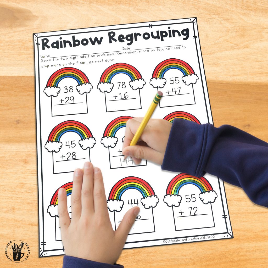 Somewhere over the rainbow, students will master regrouping. With Rainbow Regrouping this concept can be practiced even more! Perfect for a St. Patrick's Day math activity!
