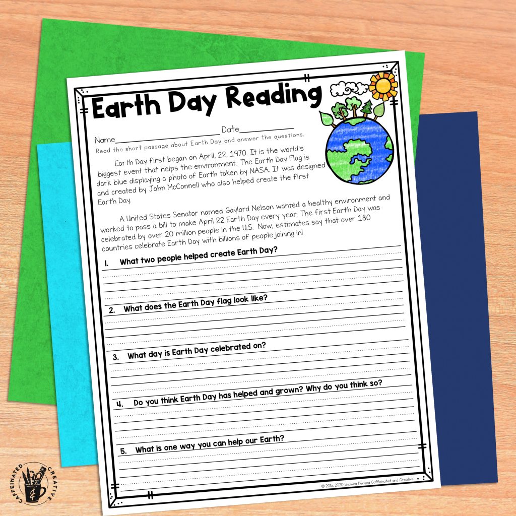 Students will learn how Earth Day began with this short passage and reading comprehension questions.
