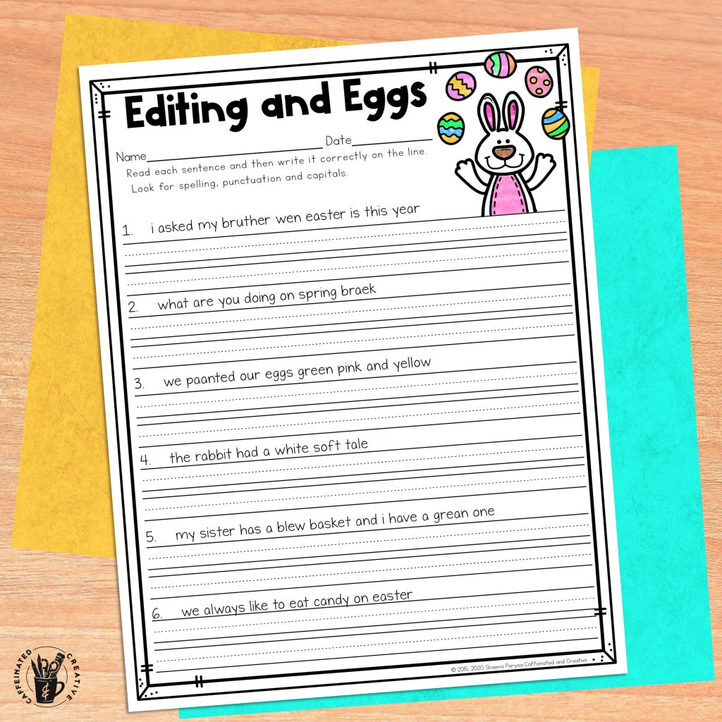 Second graders will have fun editing with this quick Easter ELA activity.