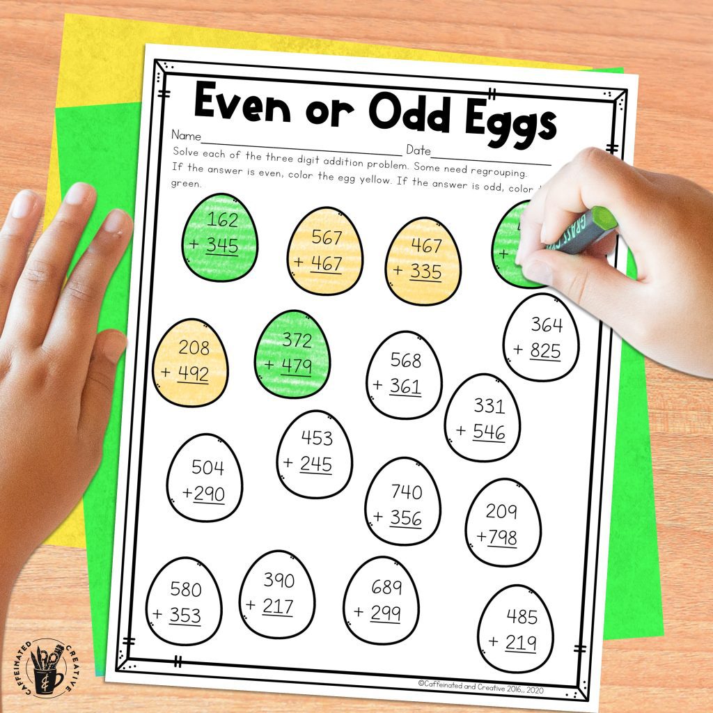 Students will practice 3 digit subtraction with regrouping with this printable! Perfect for Easter or spring!