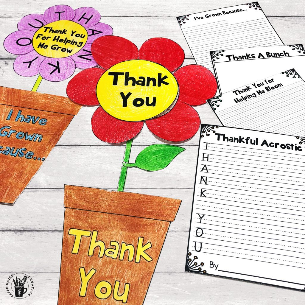 Are you looking for a fun way for your students to say thank you? This Thank You Flower Writing Craft can be used for a variety of reasons throughout the year! Having students write thank you letters can be fun and with this craft, it can be used in many ways!