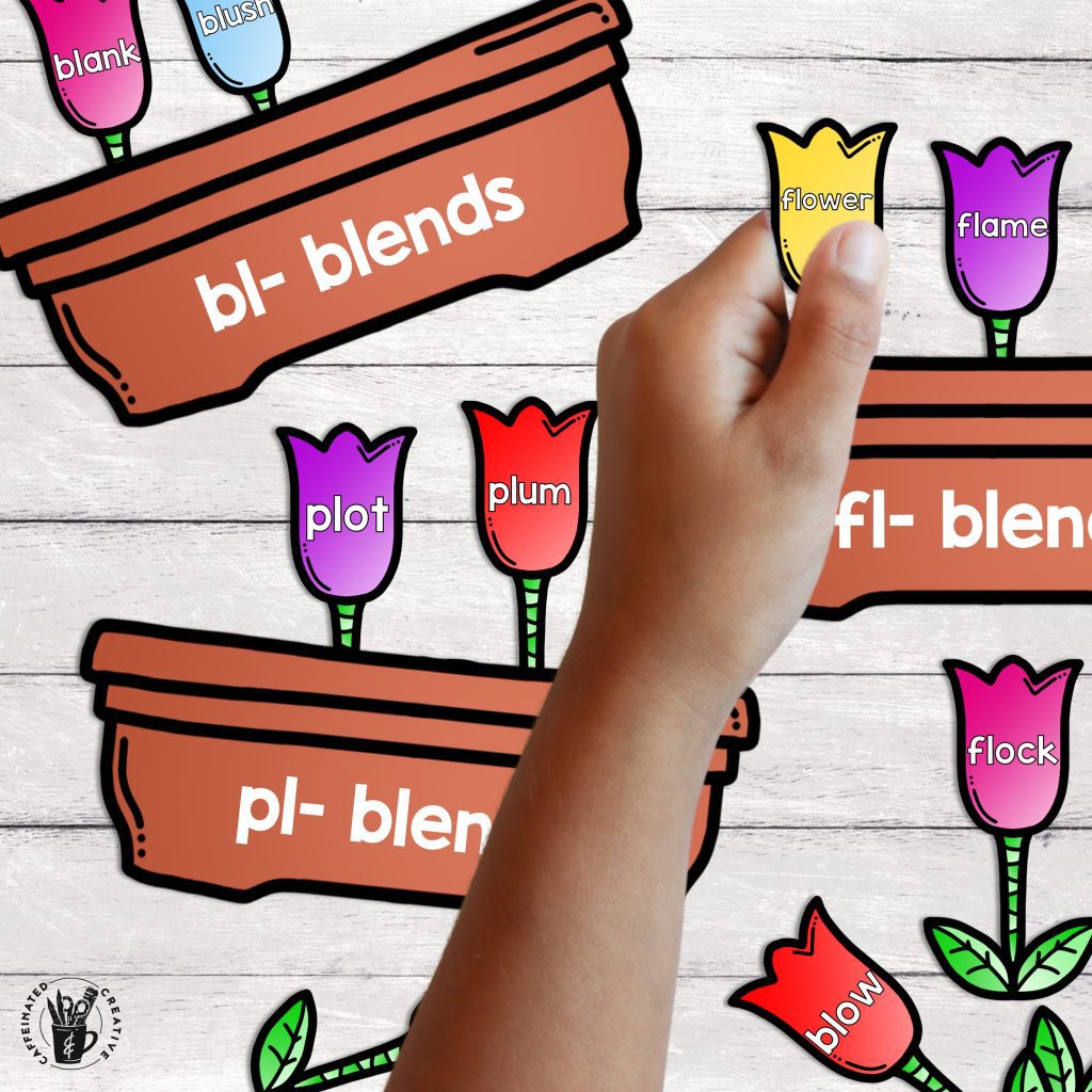 Blooming Blends Center Game is a cute spring center game for students of any age! Your kids will love “planting” the words with the correct blends. They will be a pro at L blends ( bl, sl, fl, pl) in no time! Great for springtime and can be used for 1st, 2nd, and 3rd grade!